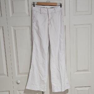 Roxy Wide Leg Pants White Women’s Size 0 — Vintage Y2K